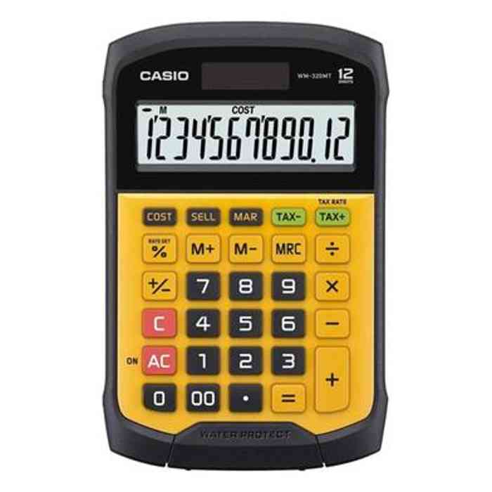 Casio WM-320MT Water-protected and Dust-proof Desktop Calculator